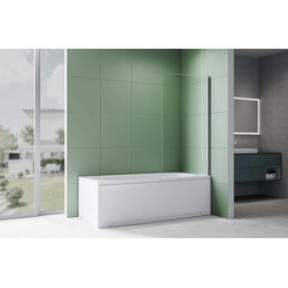 Шторка для ванны Aquatek 80 см AQ.BSRC.080.1GM, оружейная сталь/прозрачное фото 