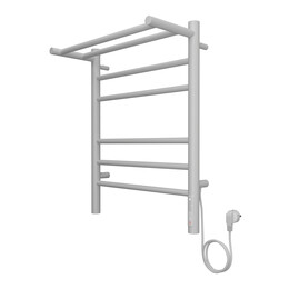 Полотенцесушитель электрический Terminus Аврора с полкой П6 450x600 мм 4670078556783, белый матовый фото 