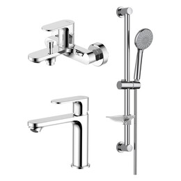 Набор смесителей 3 в 1 для душа Aquatek Альфа AQ1930CR фото 