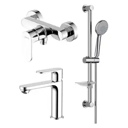 Набор смесителей 3 в 1 для душа Aquatek Альфа AQ1931CR фото 