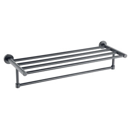 Полка для полотенец Aquatek Вега AQ4015BGM, цвет оружейная сталь фото 
