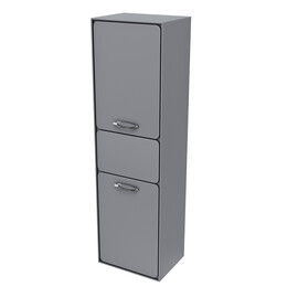 Пенал подвесной Mirsant Viva 45 см (универсальный), серый матовый фото 