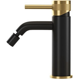 Смеситель для биде Allen Brau Priority 5.31A04-31GB (с донным клапаном) чёрный/золото фото 