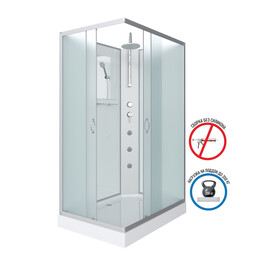 Душевая кабина Niagara Classic 120x90 см 432953QBKTG, хром/матовое (безсиликоновая сборка) фото 