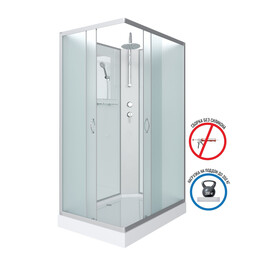 Душевая кабина Niagara Classic 120x90 см 432953QBKT, хром/матовое (безсиликоновая сборка) фото 