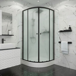 Душевое ограждение Niagara Eco 80x80 см NG-003-14MT, чёрный/матовое фото 