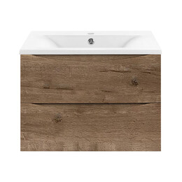 Тумба подвесная с раковиной Vincea Mia 60 см VMC-2MA600VO, дуб винтаж фото 