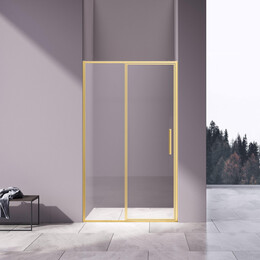 Душевая дверь Vincea Slim 120 см VDP-4SL120CLG (стекло 8 мм) золото/прозрачное фото 