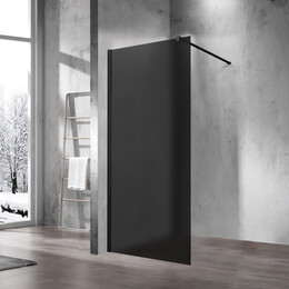 Душевая перегородка Vincea Walk-In 90 см VSW-1H900GFB (стекло 8 мм) чёрный/тонированное фото 