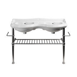 Раковина двойная с консолью Kerasan Retro 120 см 730190 фото 