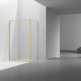 Душевое ограждение Vincea Slim 120x90 см VSR-4SLP9012CLG (стекло 8 мм) золото/прозрачное фото 