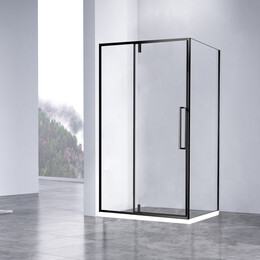 Душевое ограждение Vincea Slim-N 120x90 см VSR-4SNP9012CLB, чёрный/прозрачное фото 