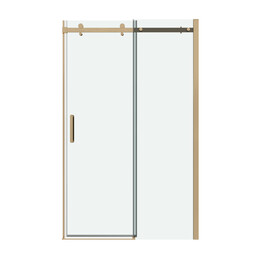 Душевая дверь Grossman  Classic 160 см 100.K33.04.160.32.00 (стекло 8 мм) золото/прозрачное фото 