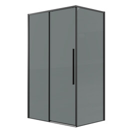 Душевое ограждение Grossman Galaxy 110х100 см 120.K33.01.1110.21.10, чёрный/тонированное фото 