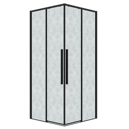 Душевое ограждение Grossman Galaxy 90х90 см 300.K33.01.9090.21.02, чёрный/шиншилла фото 