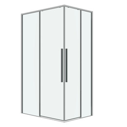 Душевое ограждение Grossman Galaxy 90х70 см 300.K33.01.9070.10.00, хром/прозрачное фото 