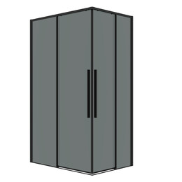 Душевое ограждение Grossman Galaxy 90х70 см 300.K33.01.9070.21.10, чёрный/тонированное фото 