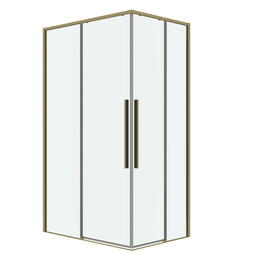Душевое ограждение Grossman Galaxy 90х70 см 300.K33.01.9070.32.00, золото/прозрачное фото 