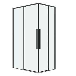 Душевое ограждение Grossman Galaxy 90х80 см 300.K33.01.9080.42.00, оружейная сталь/прозрачное фото 
