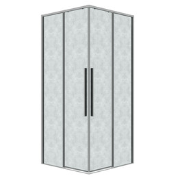 Душевое ограждение Grossman Galaxy 100х100 см 300.K33.01.1010.10.02, хром/шиншилла фото 