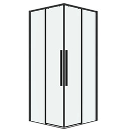 Душевое ограждение Grossman Galaxy 80х70 см 300.K33.01.8080.21.00, чёрный/прозрачное фото 