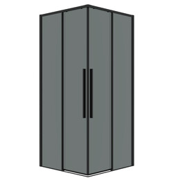 Душевое ограждение Grossman Galaxy 80х80 см 300.K33.01.8080.21.10, чёрный/тонированное фото 