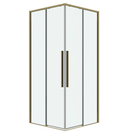 Душевое ограждение Grossman Galaxy 90х90 см 300.K33.01.9090.32.00, золото/прозрачное фото 