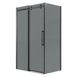 Душевое ограждение Grossman Classic 160х80 см 120.K33.04.1680.21.10 (стекло 8 мм) чёрный/тонированное фото 