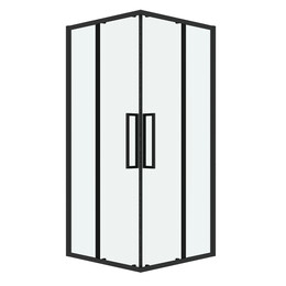 Душевое ограждение Grossman Cosmo 90х90 см 300.K33.02.9090.21.00, чёрный/прозрачное фото 