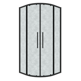 Душевое ограждение Grossman Cosmo 90х90 см 301.K33.02.9090.21.02, чёрный/шиншилла фото 