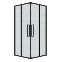 Душевое ограждение Grossman Cosmo 80х80 см 300.K33.02.8080.21.02, чёрный/шиншилла фото 