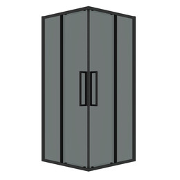 Душевое ограждение Grossman Cosmo 100х100 см 300.K33.02.1010.21.10, чёрный/тонированное фото 