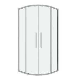 Душевое ограждение Grossman Cosmo 80х80 см 301.K33.02.8080.10.00, хром/прозрачное фото 