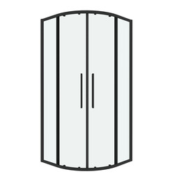 Душевое ограждение Grossman Cosmo 90х90 см 301.K33.02.9090.21.00, чёрный/прозрачное фото 