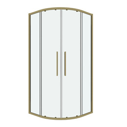 Душевое ограждение Grossman Cosmo 100х100 см 301.K33.02.1010.32.00, золото/прозрачное фото 