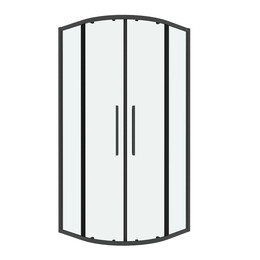 Душевое ограждение Grossman Cosmo 90х90 см 301.K33.02.9090.42.00, оружейная сталь/прозрачное фото 