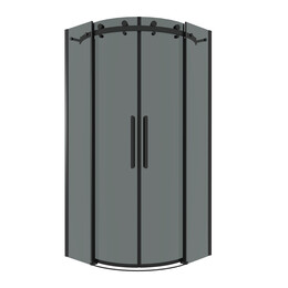 Душевое ограждение Grossman Classic 100х100 см 301.K33.04.1010.21.10 (стекло 8 мм) чёрный/тонированное фото 