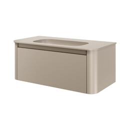 Тумба подвесная с раковиной-столешницей Armadi Art Voi 100 см 782-100-D (раковина 786-100-D без отв.) daphne фото 