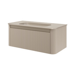 Тумба подвесная с раковиной-столешницей Armadi Art Voi 100 см 782-100-R-D (раковина 786-100-D без отв.) daphne фото 