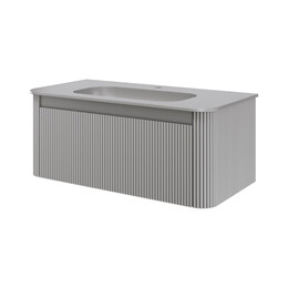 Тумба подвесная с раковиной-столешницей Armadi Art Voi 100 см 782-100-R-L (раковина 786-100-L) luna фото 