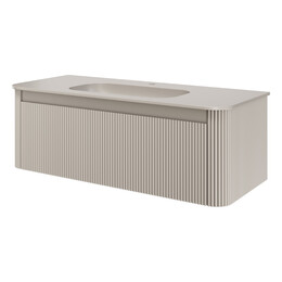 Тумба подвесная с раковиной-столешницей Armadi Art Voi 120 см 782-120-R-C (раковина 786-120-C) cashmere фото 