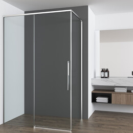 Душевое ограждение Vincea Ultima 100x100 см VSR-7UL1010CL (стекло 8 мм) хром/прозрачное фото 