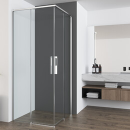 Душевое ограждение Vincea Ultima 80x80 см VSS-7UL8080CL (стекло 8 мм) хром/прозрачное фото 