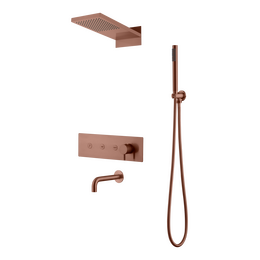 Душевая система для ванны Boheme Fusion 130-2-BRB (со скрытой частью) бронза брашированная фото 