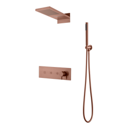 Душевая система для душа Boheme Fusion 130-CB, медь брашированная фото 