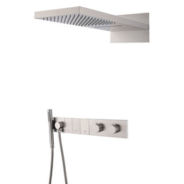 Душевая система для душа с термостатом Boheme Zodiac 133-NB, никель фото 