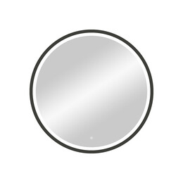 Зеркало Art&Max Livorno 80 см AM-Liv-800-DS-F-Nero, чёрный фото 