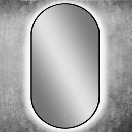 Зеркало Art&Max Torino 50 см AM-Tor-500-900-DS-F-Nero, чёрный фото 