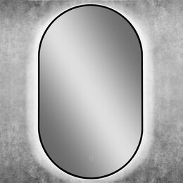 Зеркало Art&Max Torino 60 см AM-Tor-600-1000-DS-Nero, чёрный фото 