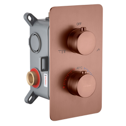 Термостат для душа Boheme Сell 134-2-BRB (со скрытой частью) брашированная бронза фото 